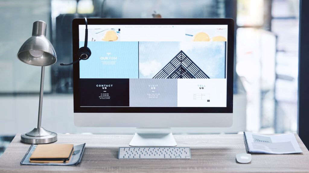 un site web avec un template