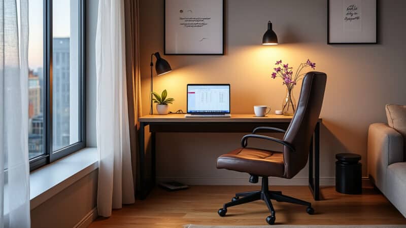 Aménager un espace de télétravail confortable et discret chez soi