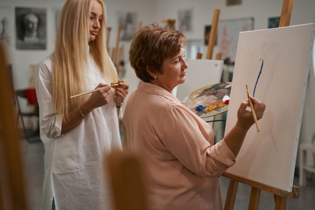 activité artistique à l’âge adulte